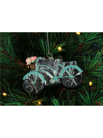 Kersten Kerstboomversiering "Bicycle with Flowers" meerkleurig - (H)10,5 cm