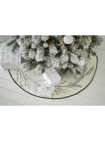 Butter Kings Kerstboomrok "Christmas twigs" wit/groen - Ø 130 cm