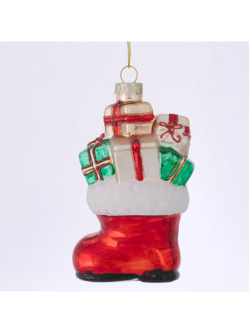 Boltze Weihnachtsanhänger "Booty" in Rot/ Creme - (H)13 cm