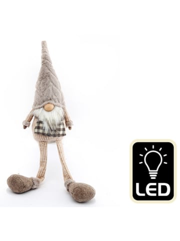 SiL Interiors Decoratieve ledlamp "Santa" beige - (B)19 x (H)68 x (D)14 cm