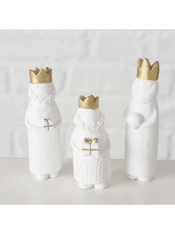 Boltze 12tlg. Set: Krippe "Natos" in Weiß/ Schwarz - (B)22 x (H)32 x (T)6 cm