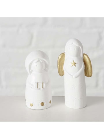 Boltze 12tlg. Set: Krippe "Natos" in Weiß/ Schwarz - (B)22 x (H)32 x (T)6 cm