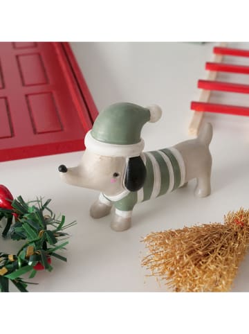 Boltze 2-delige set: decoratieve objecten "Barney" rood/groen - (B)6 x (H)13 cm