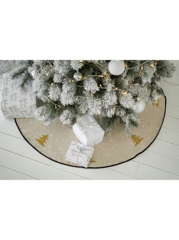 Butter Kings Spódnica choinkowa "Gold tree" w kolorze złoto-beżowym - Ø 130 cm