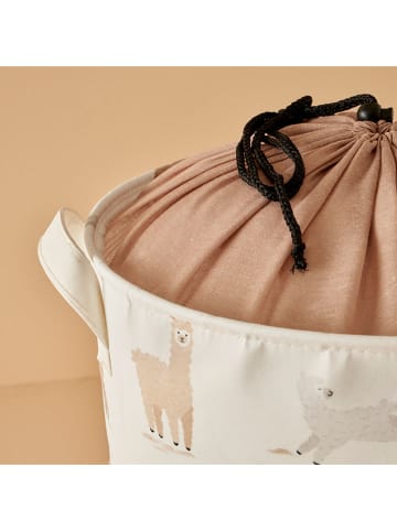 BELLA MAISON Kosz "Alpaca" w kolorze beżowym ze wzorem na pranie - wys. 40 x Ø 36 cm