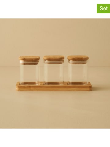 BELLA MAISON 4-częściowy zestaw w kolorze beżowym - 21,8 x 9,4 x 7,8 cm