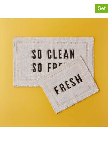 BELLA MAISON 2er-Set: Badematten in Creme