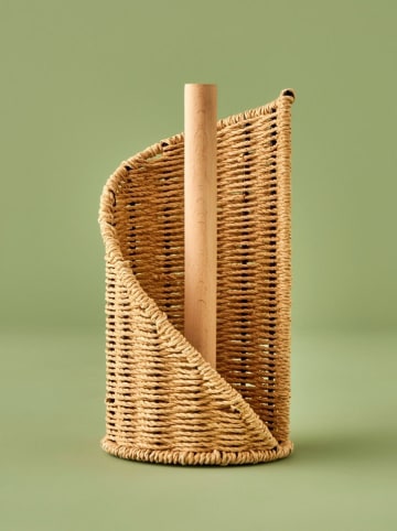 BELLA MAISON Stojak w kolorze beżowym na ręcznik papierowy - wys. 27 x Ø 14 cm