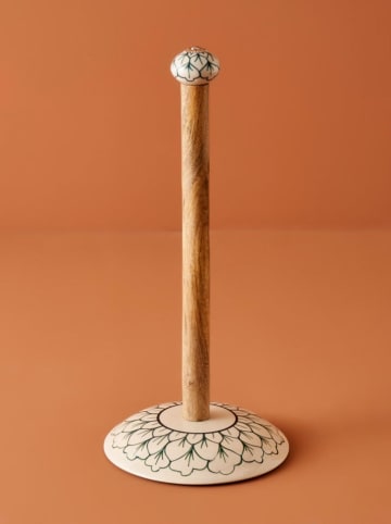 BELLA MAISON Stojak w kolorze kremowym na ręcznik papierowy - wys. 36 x Ø 16 cm