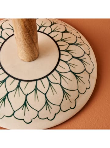 BELLA MAISON Küchenrollenhalter ''Cleo'' in Creme/ Hellbraun - (H)36 x Ø 16 cm