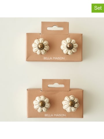 BELLA MAISON 2er-Set: Schrankgriffe ''Senna'' in Weiß - (H)6,5 x Ø 3 cm