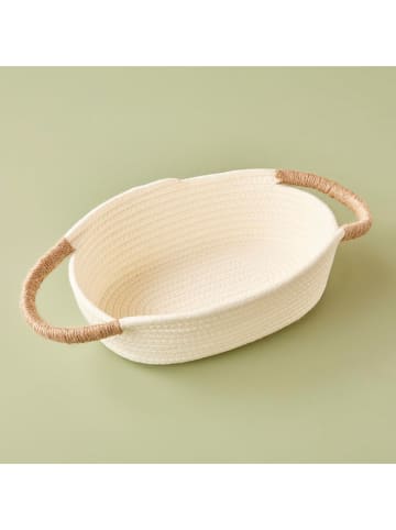 BELLA MAISON Aufbewahrungskorb "Montana" in Creme - (B)31 x (H)8 x (T)21 cm
