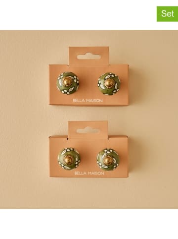 BELLA MAISON 2er-Set: Schrankgriffe ''Milo'' in Grün - (H)6,5 x Ø 3 cm