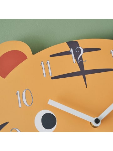 BELLA MAISON Wanduhr "Tiger" in Orange - (B)28 x (H)26 cm