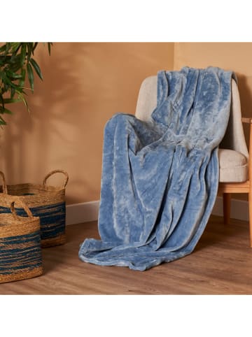 BELLA MAISON Bettüberwurf ''Shelly'' in Hellblau - (L)190 x (B)140 cm