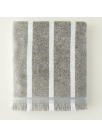 BELLA MAISON Badetuch ''Ella'' in Hellgrau/ Weiß - (L)150 x (B)90 cm