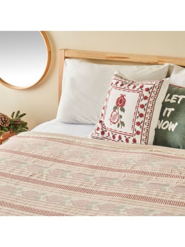 BELLA MAISON Bettüberwurf ''Jolly'' in Creme/ Rot - (L)240 x (B)220 cm