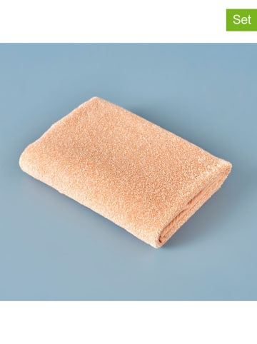 BELLA MAISON 2er-Set: Gästehandtücher "Lucia" in Orange - (L)30 x (B)30 cm