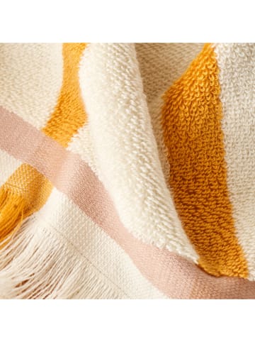 BELLA MAISON Handdoek "Ella" crème/oranje - (L)90 x (B)50 cm