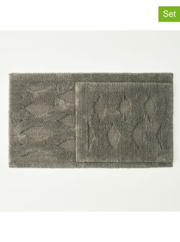 BELLA MAISON Dywaniki łazienkowe (2 szt.) "Brie" w kolorze szarym