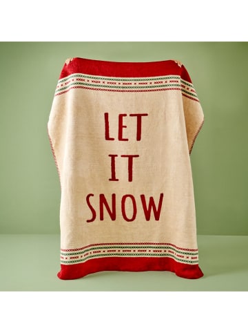 BELLA MAISON Koc "Jolly" w kolorze beżowo-czerwonym - 170 x 130 cm