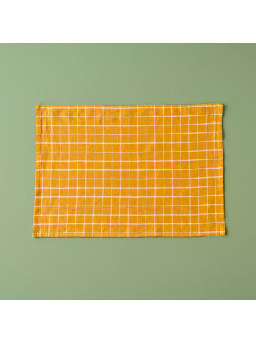 BELLA MAISON 3-delige set: theedoeken "Juno" geel/wit - (L)65 x (B)45 cm