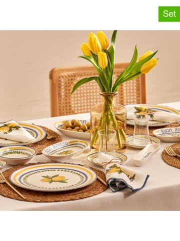 BELLA MAISON 26tlg. Frühstücksservice "Lemoncello " in Weiß/ Gelb/ Blau/