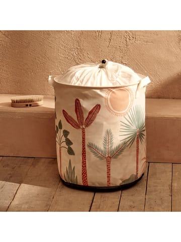 BELLA MAISON Wäschekorb ''Abstract'' in Beige/ Bunt - (H)40 x Ø 36 cm