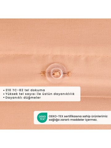 BELLA MAISON 3tlg. Satin-Bettwäscheset "Supreme" in Lachs