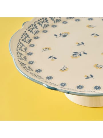 BELLA MAISON Taartplateau wit/blauw - Ø 32 cm