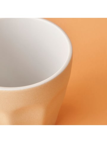 BELLA MAISON 4-delige: koffiebekers oranje/lichtbruin/beige - 90 ml