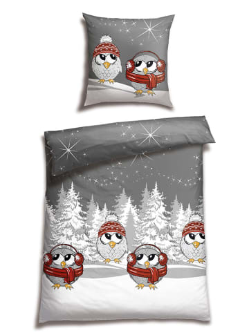 Schiesser Fijnbiber beddengoedset "Olsona" grijs