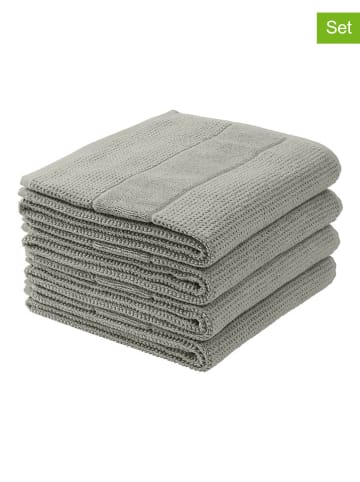 Schiesser 4-delige set: handdoeken "Turin" grijs
