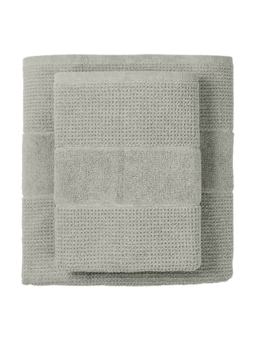 Schiesser 4-delige set: handdoeken "Turin" grijs