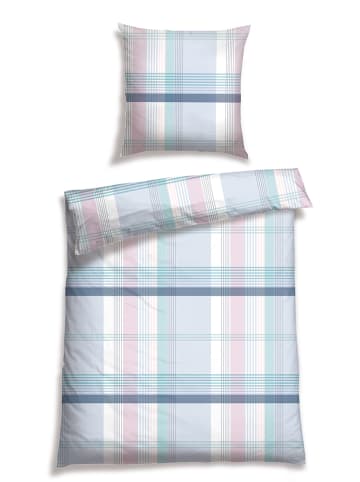 Schiesser Renforcé beddengoedset "Pierik" lichtblauw