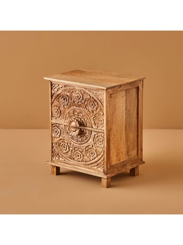 BELLA MAISON Stolik nocny "Venus" w kolorze jasnobrązowym - 40 x 50 x 37 cm