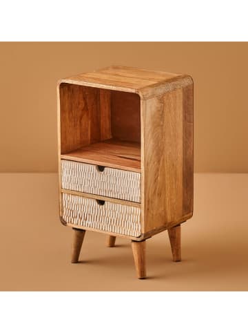 BELLA MAISON Stolik nocny "Hera" w kolorze jasnobrązowym - 30 x 56 x 25 cm