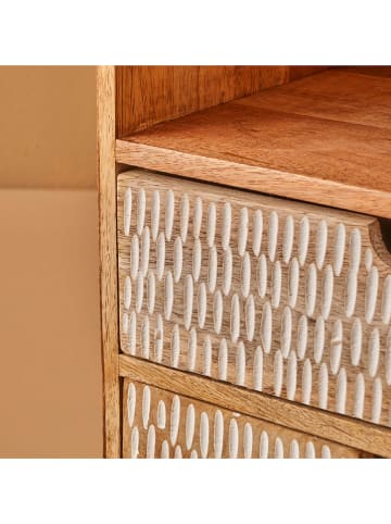 BELLA MAISON Stolik nocny "Hera" w kolorze jasnobrązowym - 30 x 56 x 25 cm