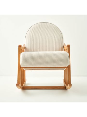 BELLA MAISON Schaukelstuhl "Alen" in Creme - (B)85 x (H)67 x (T)75 cm