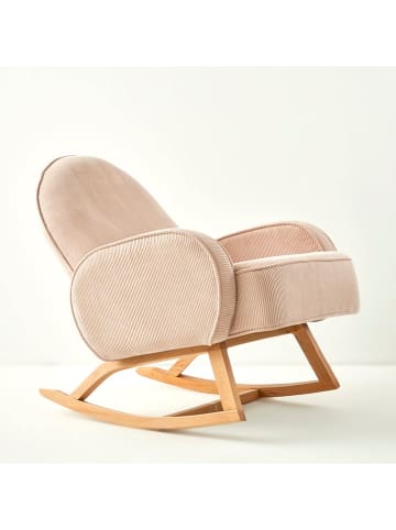 BELLA MAISON Schaukelstuhl "Meira" in Rosa - (B)78 x (H)75 x (T)91 cm