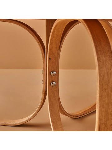 BELLA MAISON Ława "Monica" w kolorze jasnobrązowym - wys. 46 x Ø 100 cm