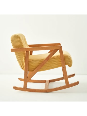 BELLA MAISON Schaukelstuhl "Just" in Senf - (B)80 x (H)68 x (T)93 cm