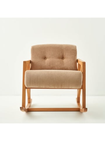 BELLA MAISON Schaukelstuhl "Just" in Hellbraun - (B)80 x (H)68 x (T)93 cm