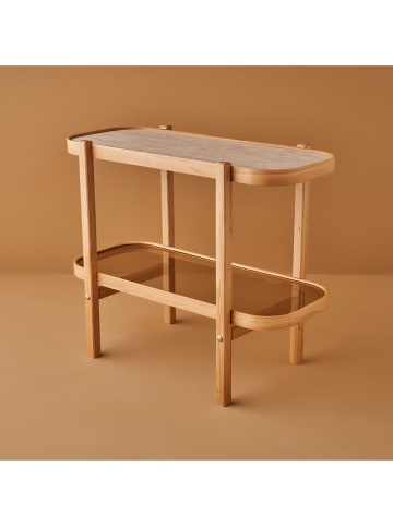 BELLA MAISON Regał "Retro" w kolorze biało-jasnobrązowym - 103 x 85 x 42 cm