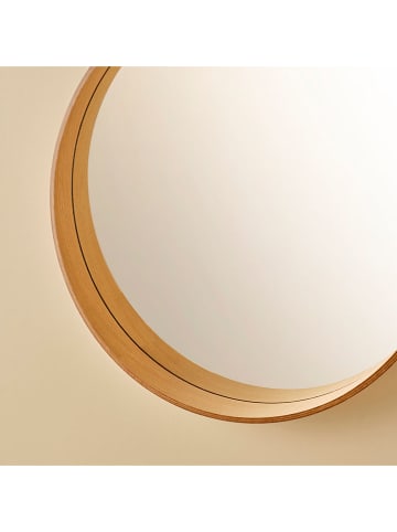 BELLA MAISON Wandspiegel "Olivia" in Eiche - Ø 80 cm