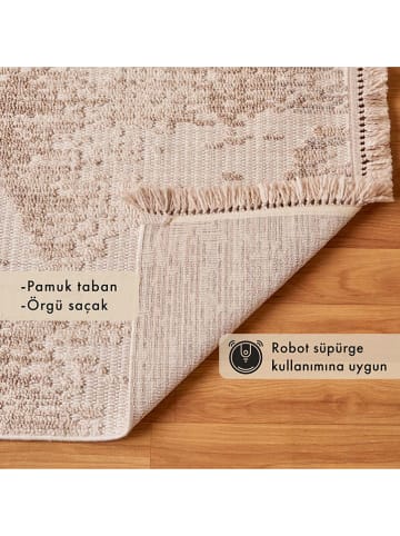 BELLA MAISON Kurzflor-Teppich "Tavena" in Taupe