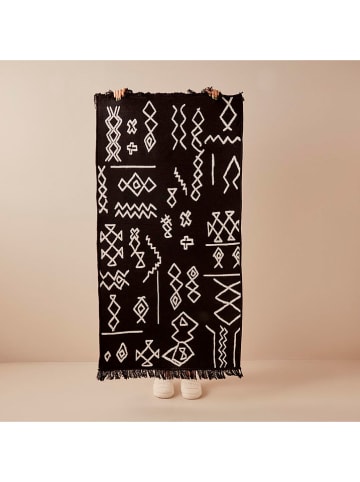 BELLA MAISON Wende-Teppich "Hiyeroglif" in Schwarz/ Weiß