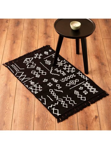 BELLA MAISON Wende-Teppich "Hiyeroglif" in Schwarz/ Weiß