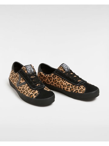 Vans Leder-Sneakers in Schwarz/ Beige