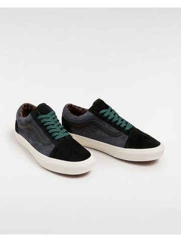 Vans Leder-Sneakers in Schwarz/ Dunkelblau